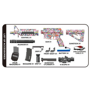 Senapan Gel <span class=keywords><strong>Splatter</strong></span> M4A1 Laris Manis, Senapan Mainan Gel <span class=keywords><strong>Splatter</strong></span> M4A1 Drum Besar Motif Grafiti untuk Hadiah Natal - Product Image 4