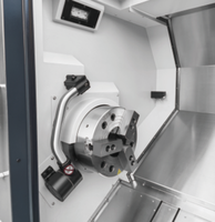 Tour CNC robuste à double broche à banc incliné avec guidage par boîtier et contrôleur métallique