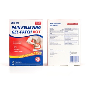 <span class=keywords><strong>Parches</strong></span> de Gel para Alivio del Dolor ZEEY de Acción Rápida y Larga Duración, con 0.025% de <span class=keywords><strong>Capsaicina</strong></span>, 10x14cm, Precio de Fábrica - Product Image 1