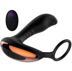 Aufladen Silikon elektrische Prostata-Massage Anal Plug Mit Fernbedienung, <span class=keywords><strong>2</strong></span> in 1 Leistungs starke Prostata-Massage gerät Spielzeug für Männer Sex - Product Image 1