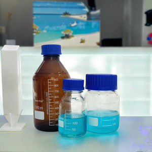 ขวดรีเอเจนต์ทรงกลมขนาด 500 มล. 1000 มล. แบบ Apothecary GL45 GL80 สำหรับเก็บสารเคมีเหลว ขวดแก้วโบโรโปร่งใสสำหรับบรรจุสาร - Product Image 2