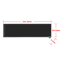 800 Nits Balkenförmiges 8,8 Zoll 1920x480 IPS TFT LCD-Modul mit Angepasstem Touchscreen für Automobil-Bedienfelder
