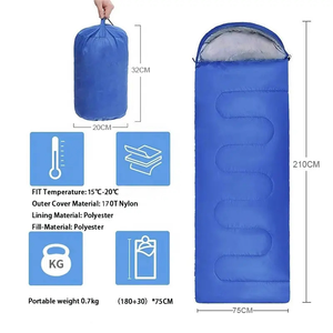 Outdoor Camping 0,7 kg Leichter Schlafsack mit Kapuze, tragbares, verdicktes Bett, kann die Nacht bei 20 ° C im Freien verbringen - Product Image 4