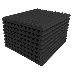 Paneles Acústicos de Espuma de Carbón Modernos de 30x30cm, Ignífugos, Insonorizantes, NRC 0.9, Paneles de Diseño Gráfico para Sala de Estar - Product Image 1