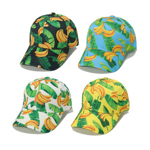 Fabricante de <span class=keywords><strong>Gorras</strong></span> Personalizadas, Gorra de Béisbol de 6 Paneles con Visera Rígida de Poliéster, Protección Solar con Diseño de Hoja de Plátano, Gorra de Viaje para la Playa - Product Image 2