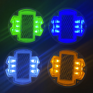 Réflecteur de route en aluminium IP68 Led Solar Cat Eyes Pavement Road Maker 6 Leds IL300 Solar Road Studs - Product Image 4