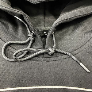 Venta al por mayor de alta calidad de poliéster negro diseño sudaderas con capucha personalizado hombres sudadera conjunto - Product Image 3