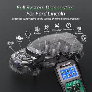 Konnwei Kw470 نظام كامل ماسح ضوئي لفورد لينكون الأمريكية للسيارة ماسح ضوئي أداة تشخيص مع وسادة هوائية Abs إعادة ضبط الزيت TPMS - Product Image 2