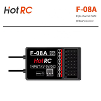 Ensemble émetteur HOTRC 8CH 2.4G CT-6B et récepteur F-08A, télécommande pour voiture, bateau, char RC en plastique avec retour de tension LCD