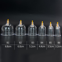 GYT Vente en gros de ventouses transparentes de 7,8 cm pour la thérapie par aspiration sous vide, en matériau PC de qualité aéronautique, ensemble de ventouses de grande taille