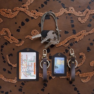 Vintage Handmade Genuine Leather Business Card Holder RFID Blocking 4 in Mini Protective Cover - Product Image 4