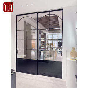 Porta Scorrevole Elettrica in Vetro a Doppio Specchio con Telaio in Lega di Alluminio Stile Francese di Alta Gamma per <span class=keywords><strong>Balcone</strong></span> e Interni di Villa - Product Image 1