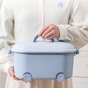 <span class=keywords><strong>Contenitore</strong></span> di Stoccaggio con Ruote e Coperchio Blu da 3,6L, Organizzatore in Plastica per Casa e Giocattoli, Vendita all'Ingrosso del Produttore - Product Image 2