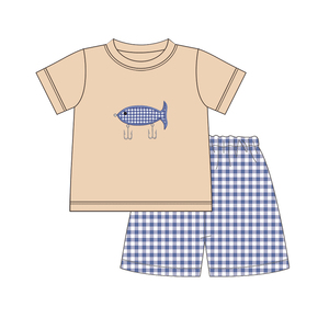 Bộ Quần Áo Trẻ Em Boyis, Đính Hình Lưỡi Câu, Phong Cách Thường Ngày - Product Image 1