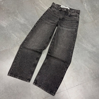 Jeans pour hommes personnalisés, coupe ample, effet usé, jambe droite, style baggy, pour le streetwear
