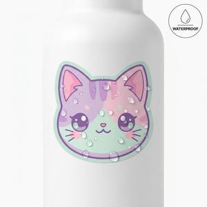 Pegatinas de Vinilo de Gatos Anime Kawaii, Calcomanías Personalizadas con Logotipo de Animales, <span class=keywords><strong>para</strong></span> Empresas Pequeñas y Regalos de Papelería - Product Image 2