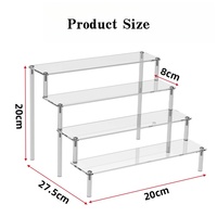 Étagère de présentation transparente en acrylique à 4 niveaux pour supermarché, présentoir cosmétique, organisateur de parfums pour Funko POP, desserts et cupcakes