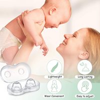 Correcteurs de mamelons en silicone avec logo personnalisé, tire-lait, ventouses avec étui de transport, paires