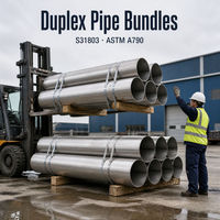 Tuyau en acier inoxydable duplex ASTM A790 S31803, utilisation circulaire pour l'eau de mer et les lignes chimiques