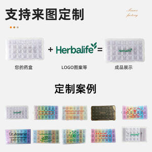 Boîtes à pilules en plastique étanches personnalisables, 21 à 28 compartiments, portables, anti-poussière, boîtes de distribution de médicaments de voyage, étui de rangement - Product Image 5