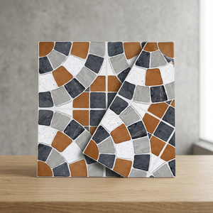 Qualité d'exportation Carreaux de stationnement en porcelaine rustique mate 40x40cm-Carreaux de sol extérieurs numériques antidérapants gaufrés de 9mm - Product Image 1