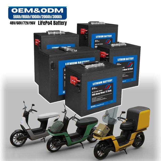 Long Range High Capacity Scooter Battery Motorcycle Lithium Ion Batteries 50ah 100ah 200ah72V Battery