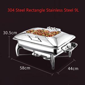 Chauffe-plats de buffet en acier inoxydable avec couvercles et supports en acier massif pour mariages et réceptions - Product Image 6