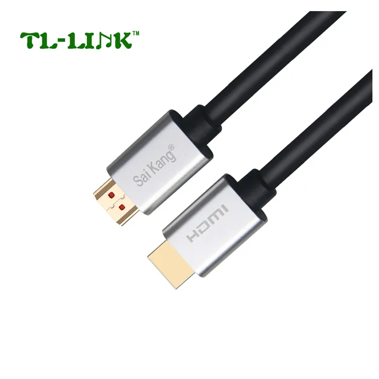 Saikang or OEM factory price 2 made 1.5m gold plated male to male hdmi 1.4 version flat hdmi cable for tv