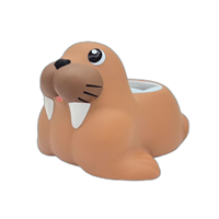 Nouveau design, adorable jouet de bain flottant en forme de mors, testeur de température de l'eau en PVC, thermomètre de bain sécurisé pour bébé, cadeau pour enfants
