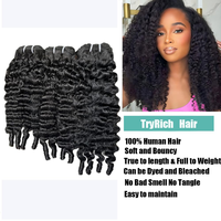 Extensions de cheveux humains bouclés birmans, cuticules alignées, double trame, boucles rebondissantes, vente en gros