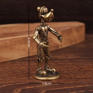 Figurine de robot Donald Duck en laiton vintage, décoration rustique pour la maison, pièce unique - Product Image 4