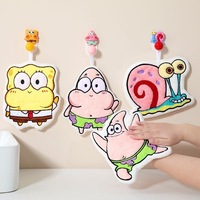 Toalla de mano de secado rápido para cocina y baño de dibujos animados, trapo absorbente grueso que no se desprende para uso doméstico, venta al por mayor