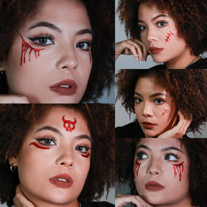 สติ๊กเกอร์ติดหน้าฮาโลวีน Tiebeauty ลายหัวหอมแดง แบบลอกออกได้ สำหรับตกแต่งงานปาร์ตี้ - Product Image 2