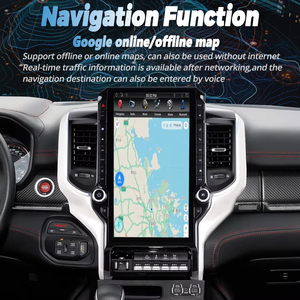 Écran vertical de 14.8 pouces, Navigation Android pour camions Dodge RAM 2019-2023, stéréo, sans fil, Carplay, GPS, autoradio, lecteur multimédia - Product Image 3