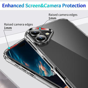 4 Coins renforcés antichocs TPU souple Bumper Hybrid Hard Acrylic Clear Mobile Phone Case pour <span class=keywords><strong>iPhone</strong></span> 16 Plus 15 14 13 <span class=keywords><strong>12</strong></span> 11 - Product Image 4