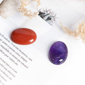 Piedra preciosa de corte ovalado suelta cabujón con parte posterior plana de cuarzo rosa Natural al por mayor para <span class=keywords><strong>la</strong></span> fabricación de joyería collar pulsera anillo - Product Image 5