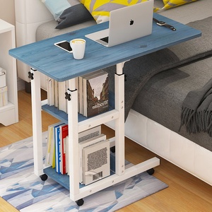 Home Office <strong>Side</strong> <strong>Table</strong> With Caster Wheels Height Adjustable Writing Desk PC Laptop <strong>Table</strong> Workstation - Product Image 2