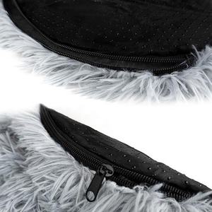 Best-seller Lit pour chien Donut de voyage solide et confortable Petit canapé apaisant amovible avec fermeture éclair Design classique en fausse fourrure moelleuse de luxe - Product Image 6