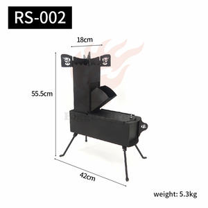 Estufa plegable de acero y leña para exteriores, <span class=keywords><strong>horno</strong></span> de <span class=keywords><strong>cocina</strong></span> de cohete de Metal para acampar, calentador de <span class=keywords><strong>cocina</strong></span> para actividades al aire libre - Product Image 4