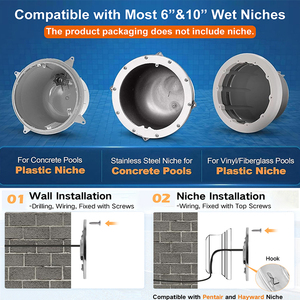 10 inch 12V AC kleurveranderende RGB zwembadverlichting voor Pentair Amerlite vervangende armatuur <span class=keywords><strong>LED</strong></span> zwembadverlichting - Product Image 5