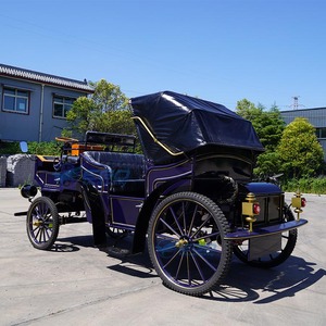 Véhicule de tourisme électrique à énergie nouvelle, type calèche Victoria ou calèche Cendrillon, bleu-violet, à deux rangées de sièges, pour la vente en gros - Product Image 2