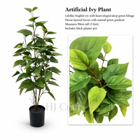 Directo de Fábrica, Arbusto Artificial de Pothos Verde de 90CM, Hojas en Forma de Corazón, Ecológico, Ignífugo, Realista, Venta al Por Mayor OEM para Interiores del Hogar
