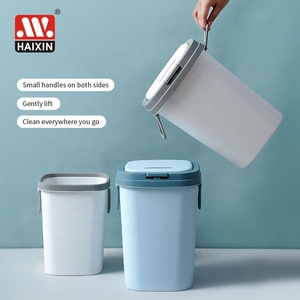 Tempat Sampah Plastik 5.7/8.7L dengan Tutup Tekan dan Model Tanpa Tutup untuk Dapur, Rumah Tangga, Kamar Mandi, Dilengkapi Pegangan - Product Image 5