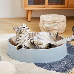 Multifunzionale cartone <span class=keywords><strong>Pet</strong></span> letto per gatto zampa di macinazione gioco resto rotondo cartone ondulato gatto gratta - Product Image 4