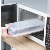 Réfrigérateur écologique Boîte de rangement des aliments Congélateur Réfrigérateur Organisateur avec plateau de vidange