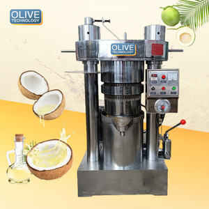Presse à huile hydraulique automatique à froid pour noix de coco, haute productivité, extraction d'huile de coco vierge en acier inoxydable - Product Image 1