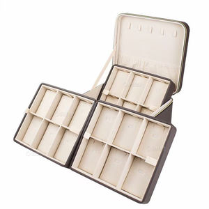 Vente en gros de valise à bijoux surdimensionnée boîte à bijoux de voyage grande capacité en Pu boîte de rangement de bijoux portable - Product Image 6