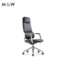 M & W Nouveau design moderne de chaise pivotante de bureau ergonomique en cuir de haute qualité