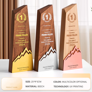 Jn थोक आपूर्ति लकड़ी ट्रॉफी पुरस्कार क्रिस्टल कस्टम लेजर उत्कीर्णन खेल आयोजनों के लिए पाठ या पाठ के साथ - Product Image 6