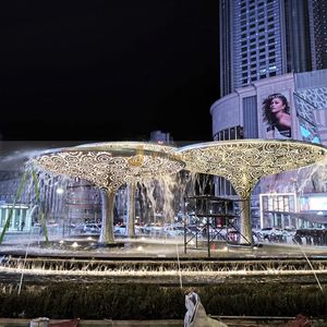 Fuente de Agua Decorativa para Exteriores de Acero Inoxidable, Duradera, Multifuncional, Impermeable, con Espejo Reflectante, Estilo Art Deco - Product Image 5